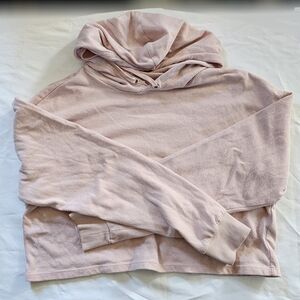 H&M Divided Light Pink Women's Hooded Pullover Cropped Sweater (sz small)